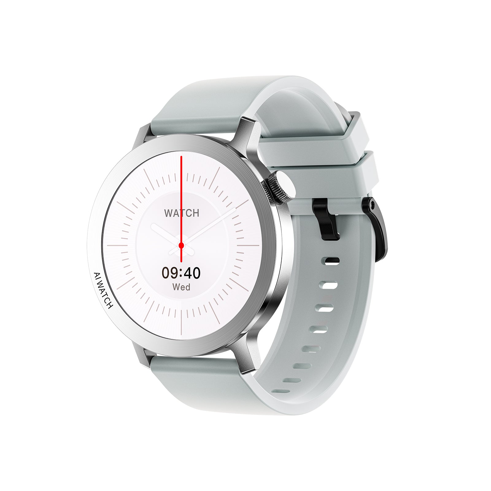 Rollme AI Watch 3 Silver alloy case with round HD screen