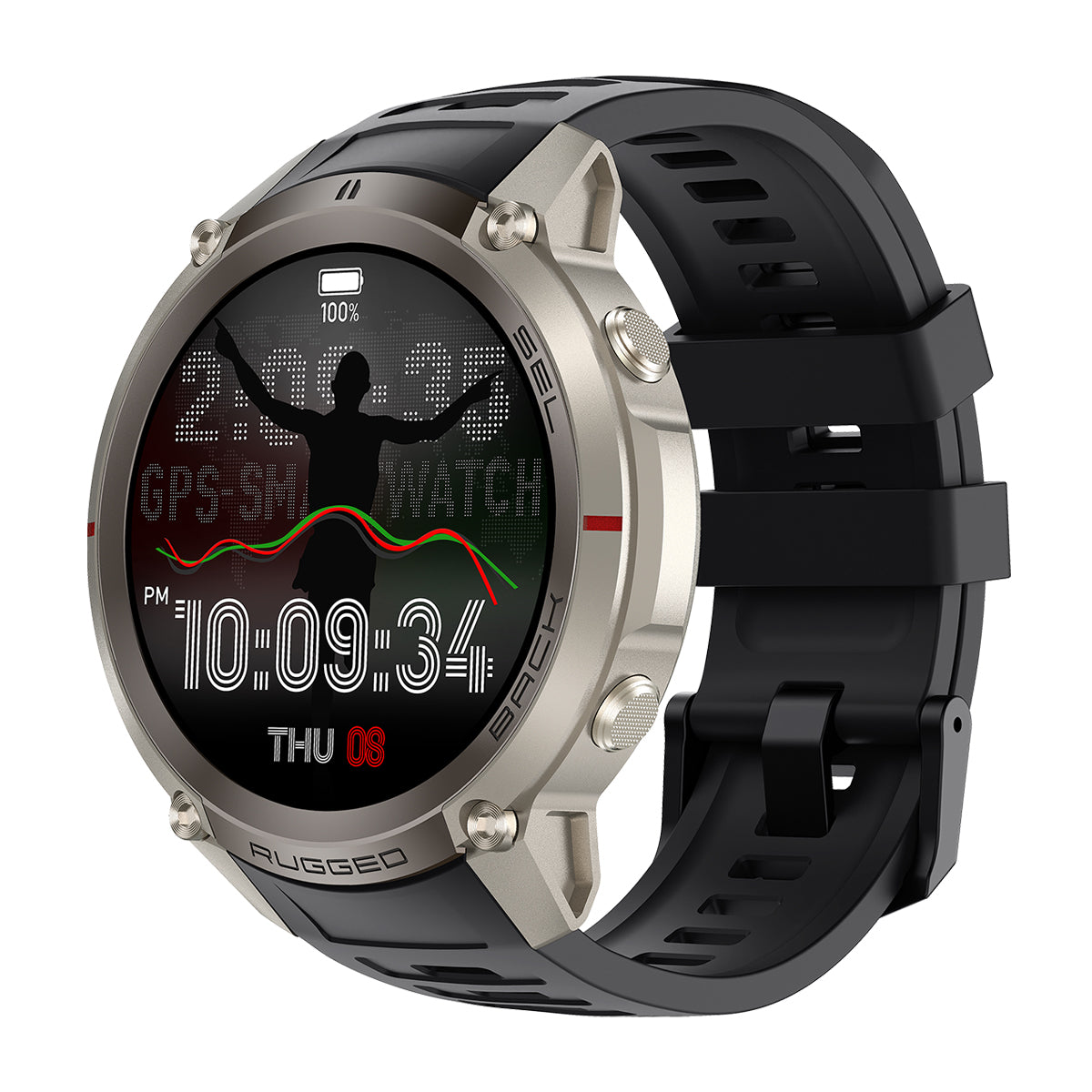 Rollme Hero D5 Smartwatch with Offline Maps and AMOLED Display