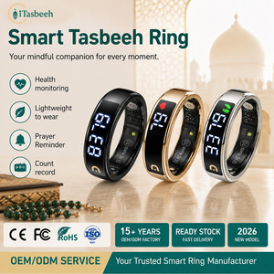 Smart Digital Zikr Ring LED Health Tracker