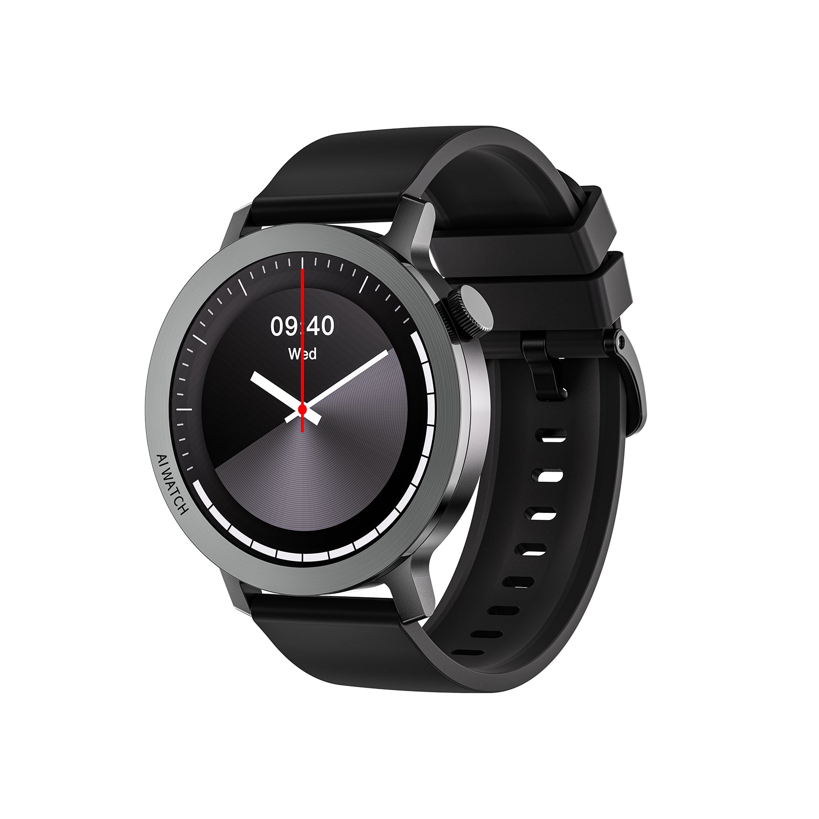 Rollme AI Watch 3 in Black finish showcasing ChatGPT voice integration