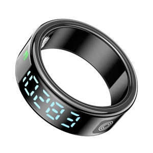Smart Screen Ring with Charging Case Gesture Control