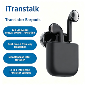 AI Translator Earbuds 13mm Bass Boost Wireless Blue Tooth Headphones Zinc Alloy Airbuds Best Quality Wholesale Price
