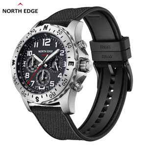 2025 North Edge Mach2 Stainless Steel Men Business Solar Smart Watch