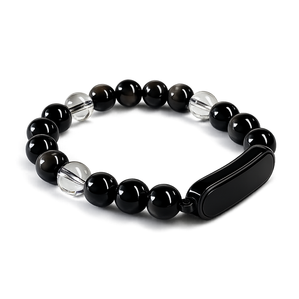 Rollme Solace Smart Health Bracelet in Obsidian